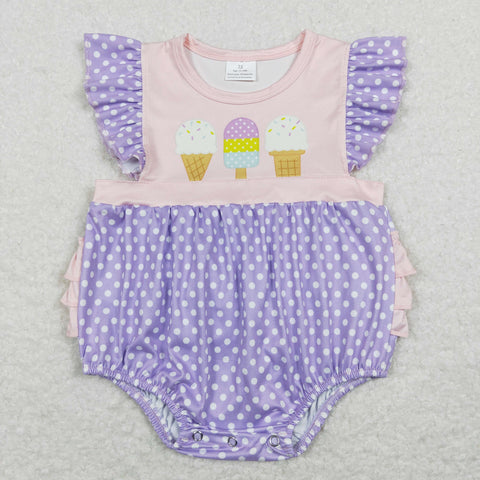 SR0377 toddler girl clothes ice-cream embroidery baby girl summer bubble baby summer clothes
