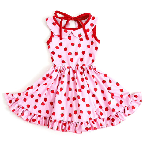 Order Deadline:5th May. Split order baby girl clothes strawberry girl summer dress