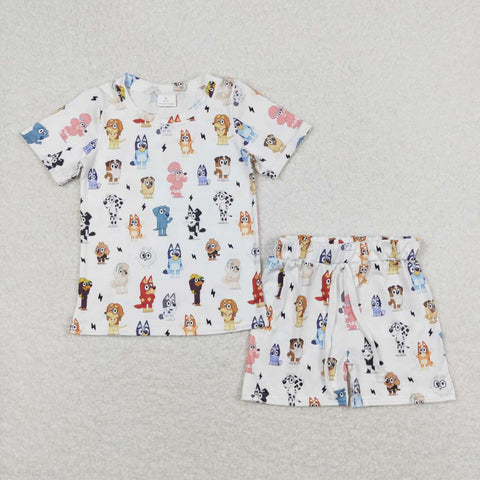 BSSO0660 RTS baby boy clothes cartoon dog toddler boy summer outfits