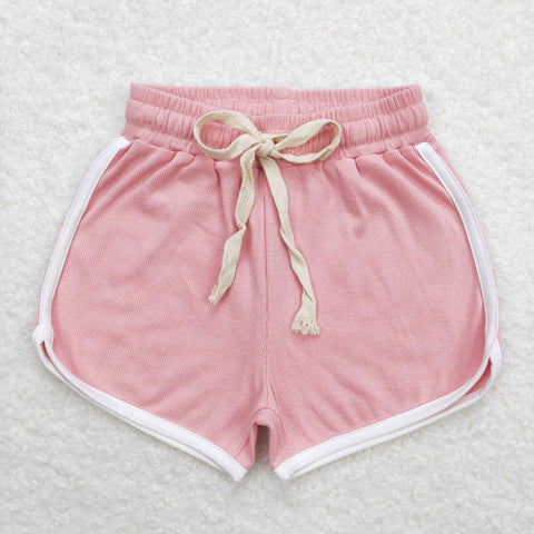 SS0291 RTS toddler clothes cotton pink baby girl summer shorts