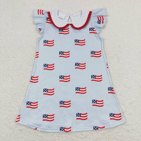 GSD0871 RTS baby girl clothes 4th of July patriotic girl summer dress