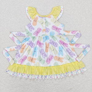 GSD0610 baby girl clothes girl bunny dress toddler easter dresses