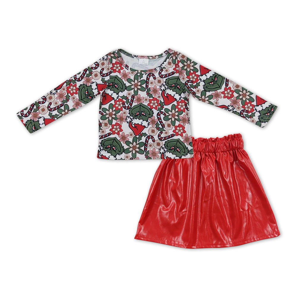GLD0397 toddler girl clothes girl christmas outift