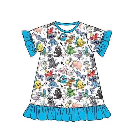 Order Deadline:18th May. Split order baby girl clothes cartoon girl summer dress