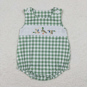 SR1066 RTS baby boy clothes mallard duck embroidery toddler boy summer bubble