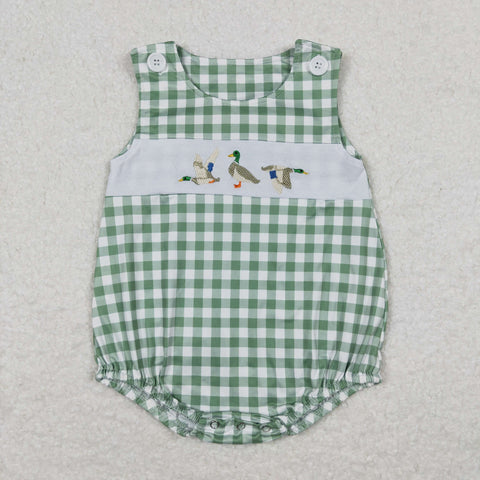 SR1066 RTS baby boy clothes mallard duck embroidery toddler boy summer bubble