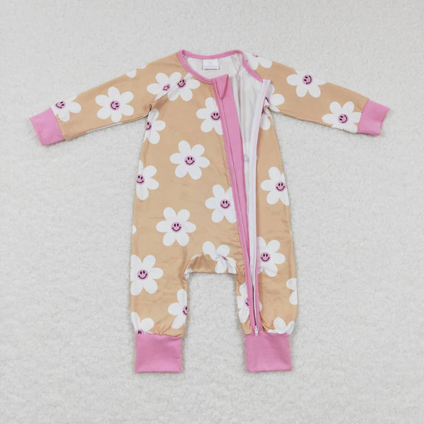 LR0732 baby clothes floral flower baby winter romper