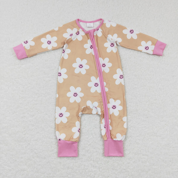 LR0732 baby clothes floral flower baby winter romper