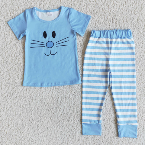 D7-5 baby boy clothes blue easter outfit pajamas set-promotion 2024.1.20