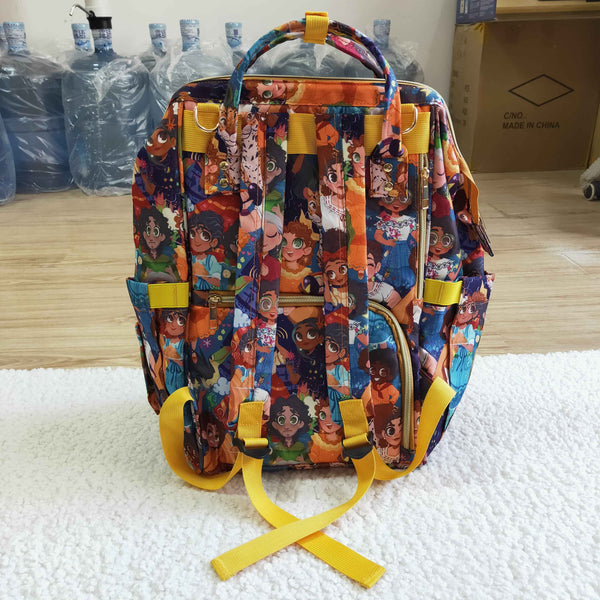 girl baby cartoon yellow backpack bag
