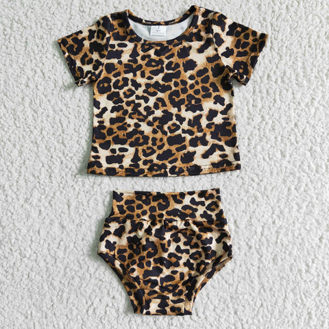 B3-12 kids clothing summer leopard bummies set-promotion 2024.3.30 $5.5