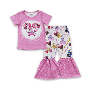 GSPO0251 baby girl clothes cartoon pink spring fall outfits