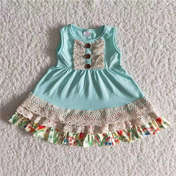 B15-2 baby girl clothes flower girl dress sleeveless summer dress