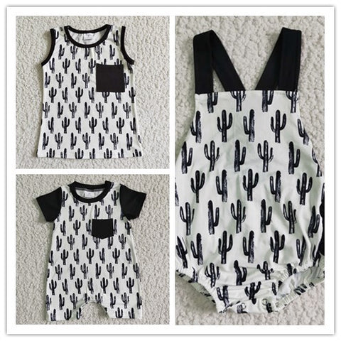 girl clothes boys and girls matching black cactus clothing