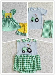 boys and girls matching farm clothes