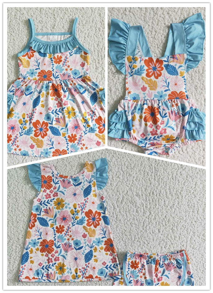 kids clothing floral matching summer clothes