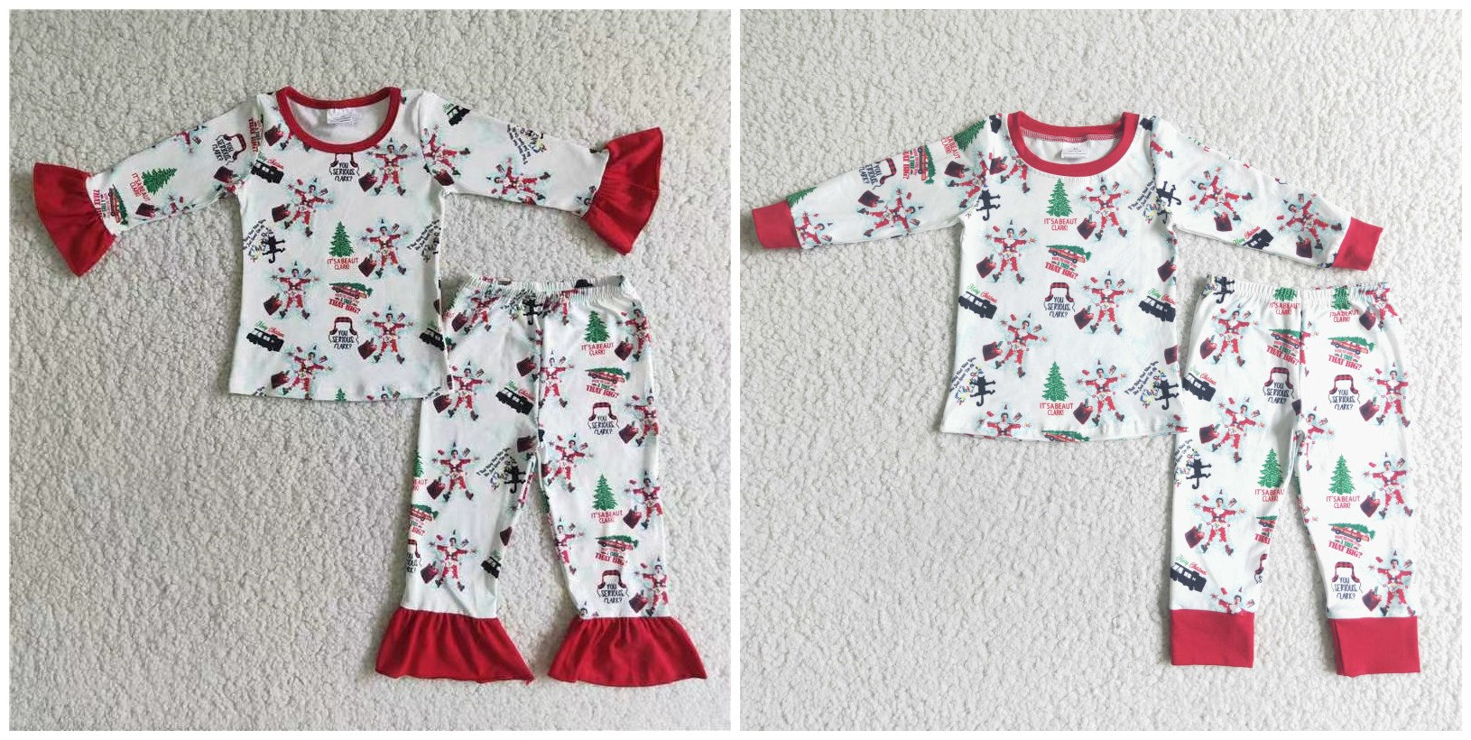 kids winter christmas matching pajamas