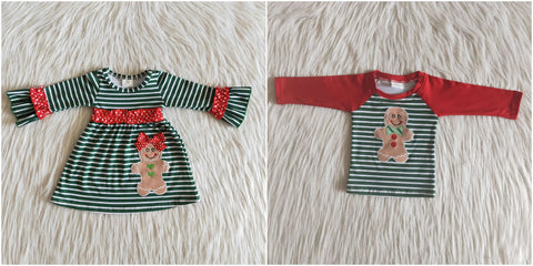 embroidery mathicng christmas clothes cartoon clothing