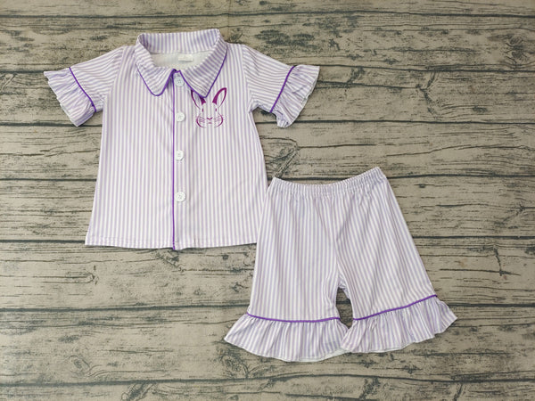GSSO0144 baby girl clothes purple easter outfits