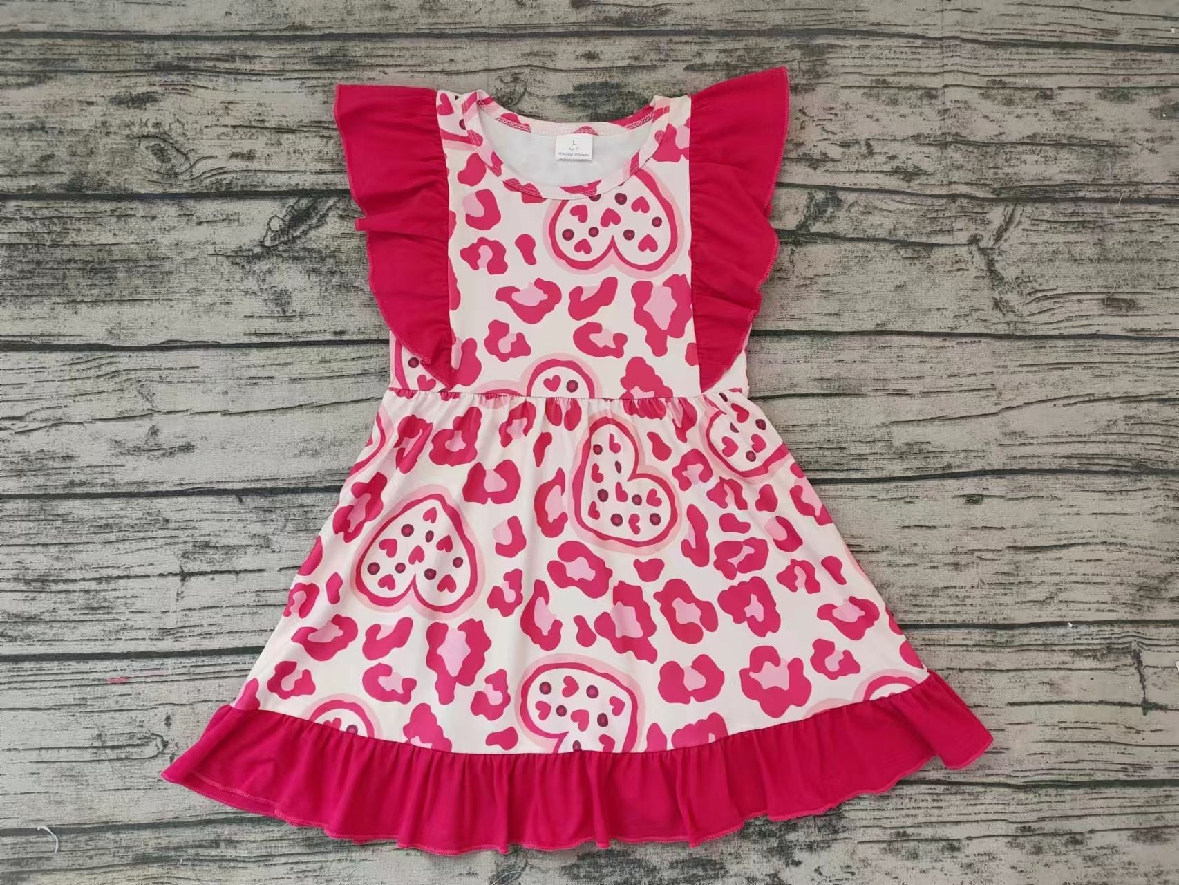 GSD0188 pre-order kids clothes girls heart valentines day dress