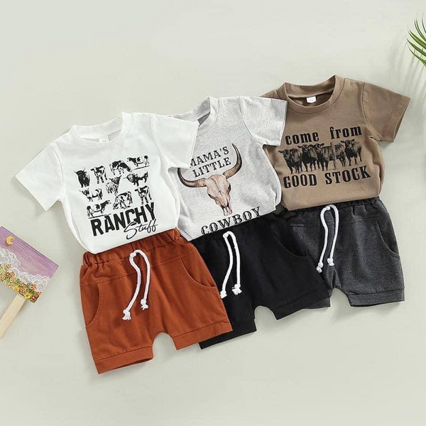 Pre-order kids clothes boys summer outfits