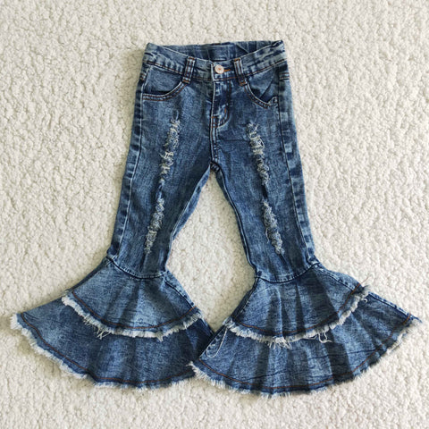 C1-13 teenage girls clothing girls pants girl jeans toddler bell bottom pants