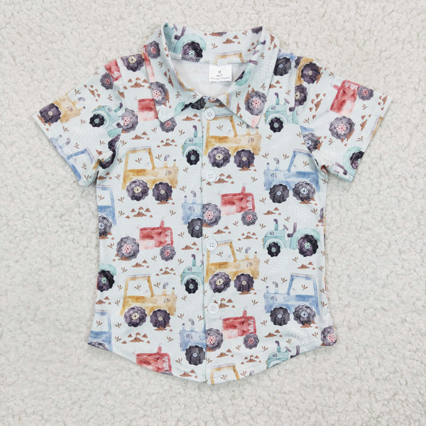 BT0137 baby boy clothes car summer tshirt