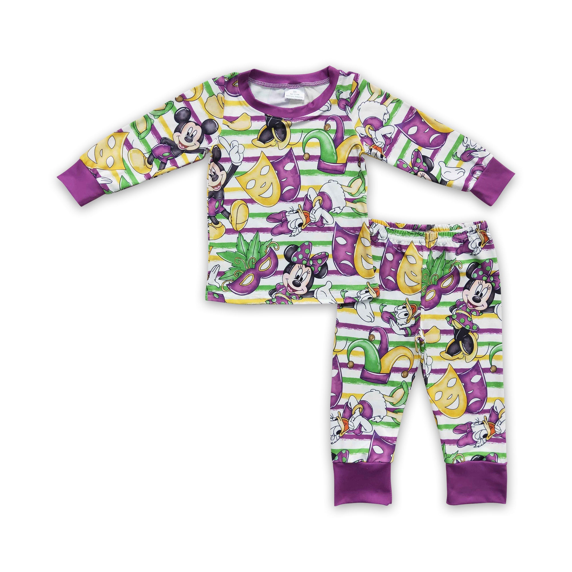 BLP0139 Mardi Gras baby boy clothes purple outfits
