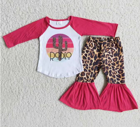 6 A17-15 hot pink leopard kids clothes girls girls boutique outfits-promotion 7.17