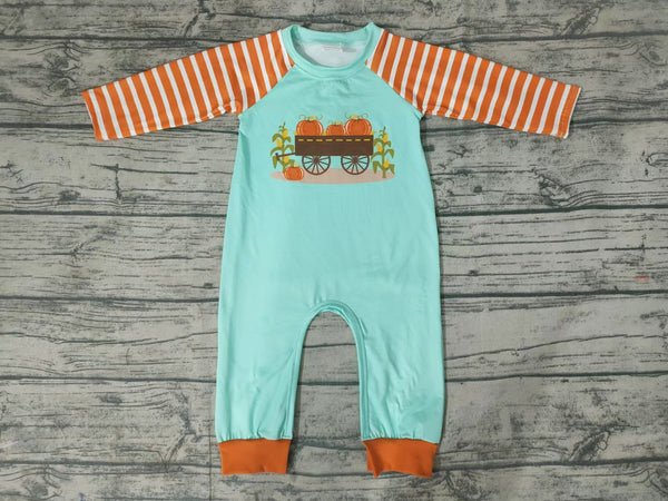 LR0046 baby boy clothes pumpkin romper toddler halloween costume