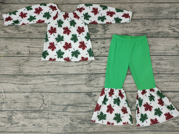 GLP0160 baby girl clothes green toddler christmas outfit