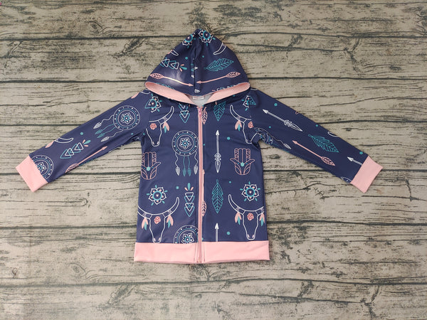 GT0059 baby girl clothes zipper hoodies coat