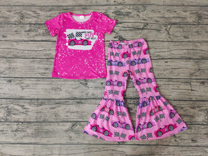 GSPO0318 pre-order baby girl clothes hot pink fall spring outfits