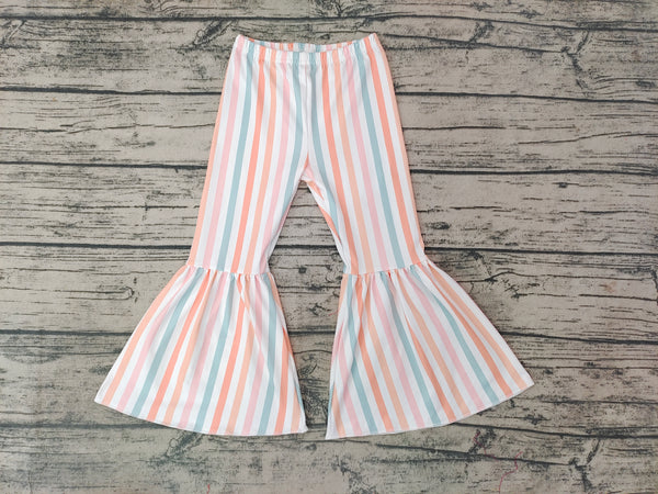 P0059 baby girl clothes stripe bell bottom pant flare pants