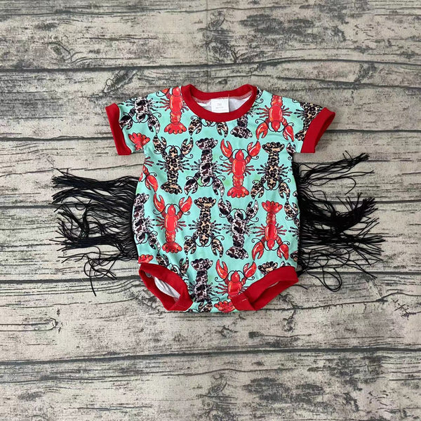 SR0136 baby girl clothes crawfish summer bubble