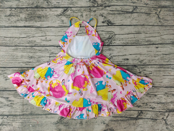GSD0281 toddler girl clothes pink princess summer dress flower girl dress