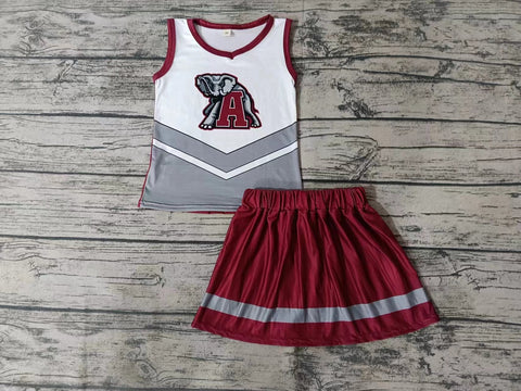 Custom order MOQ:3pcs each design state cheerleading uniforms girl summer skirt set 44