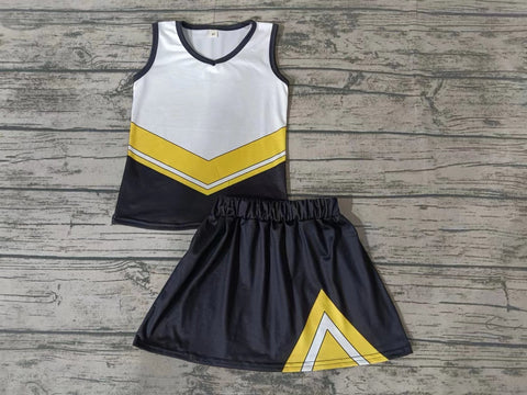 Custom order MOQ:3pcs each design state cheerleading uniforms girl summer skirt set 32