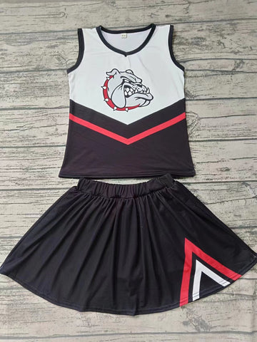 Custom order MOQ:3pcs each design state cheerleading uniforms girl summer skirt set 46