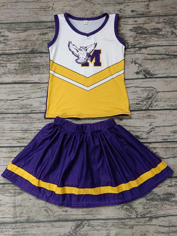 Custom order MOQ:3pcs each design state cheerleading uniforms girl summer skirt set 35
