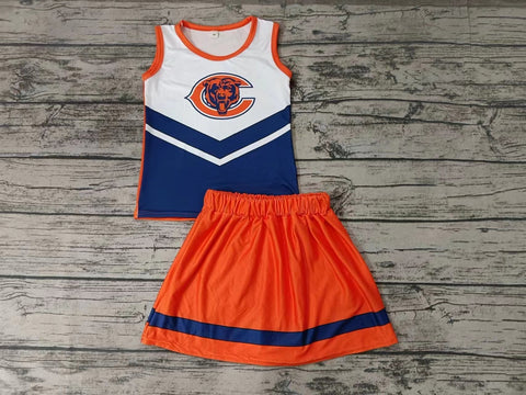 Custom order MOQ:3pcs each design state cheerleading uniforms girl summer skirt set 41
