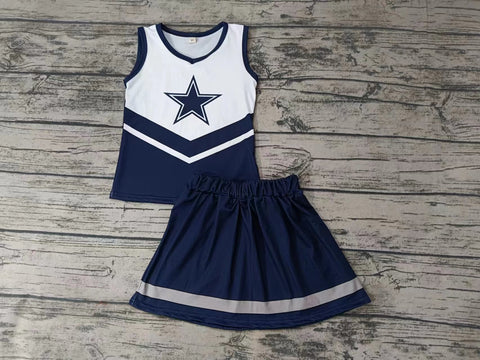 Custom order MOQ:3pcs each design state cheerleading uniforms girl summer skirt set 42