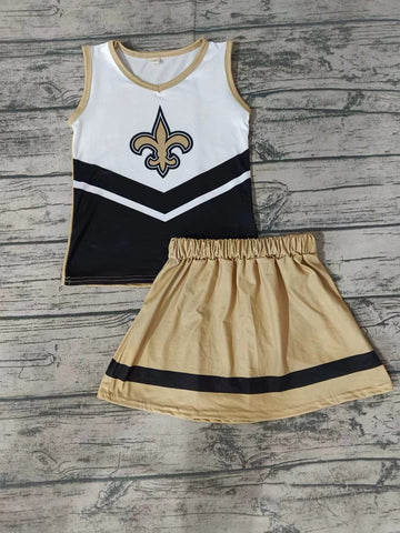 Custom order MOQ:3pcs each design state cheerleading uniforms girl summer skirt set 43