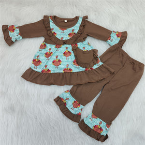 6 A20-1 girl turkey brown thanksgiving clothes