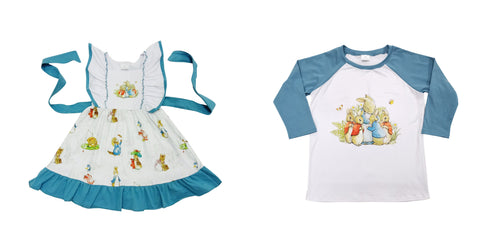 toddler clothes cartoon bunny easter matching clothes