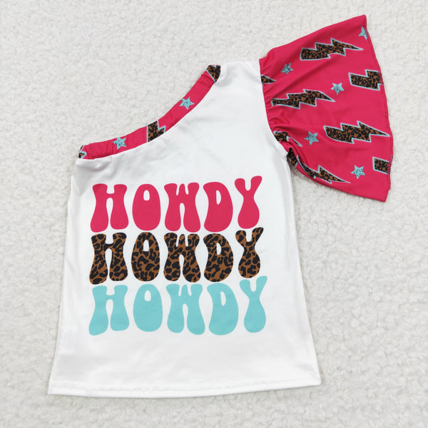 GT0165 baby girl clothes howdy summer tshirt