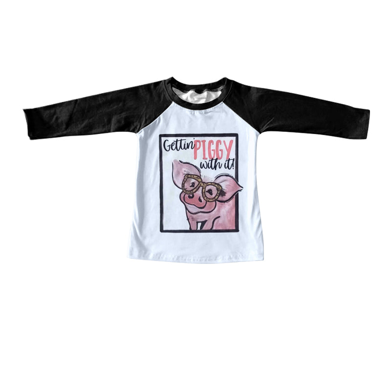 MOQ:5sets each design custom order pig shirt
