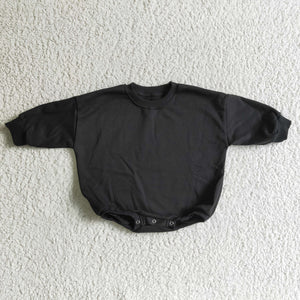 LR0241 baby clothes black sweater bubble