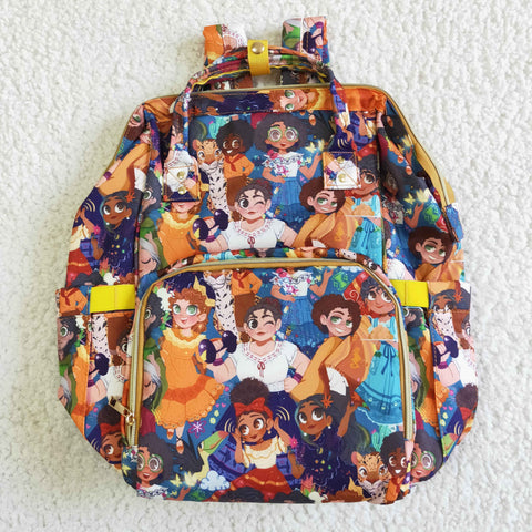 girl baby cartoon yellow backpack bag