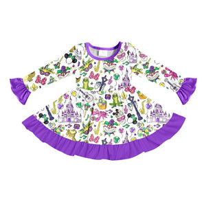 MOQ:5sets each design custom order girl cartoon dress